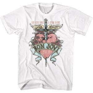 Retro Floral Logo Bon Jovi Tshirt